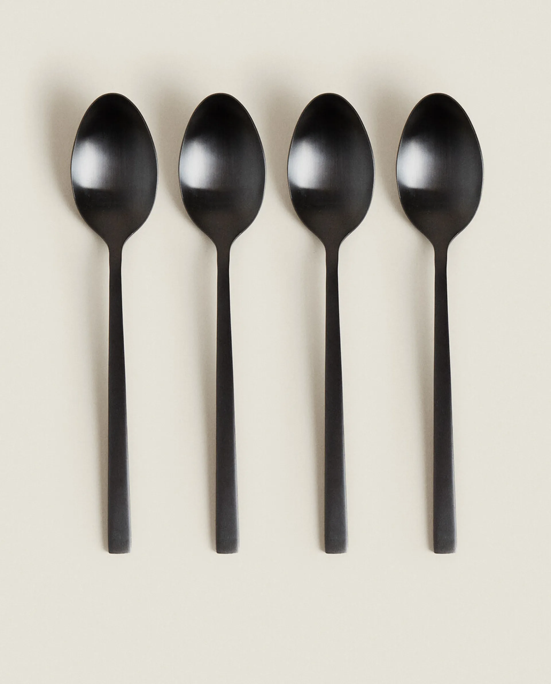 Cutlery*ZARA Home Matte Spoons (Pack Of 4) Black