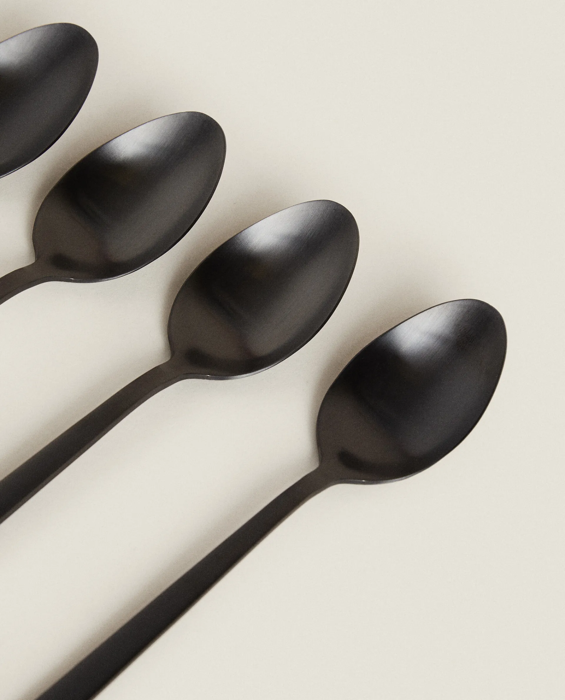 Cutlery*ZARA Home Matte Spoons (Pack Of 4) Black