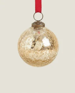 Decoration*ZARA Home Mercurized Glass Christmas Ornament Golden