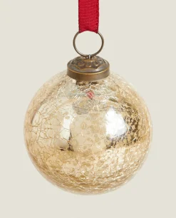 Decoration*ZARA Home Mercurized Glass Christmas Ornament Golden