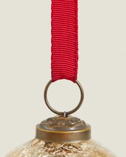 Decoration*ZARA Home Mercurized Glass Christmas Ornament Golden