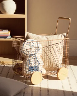 Storage*ZARA Home Metal Cart With Wheels Brown