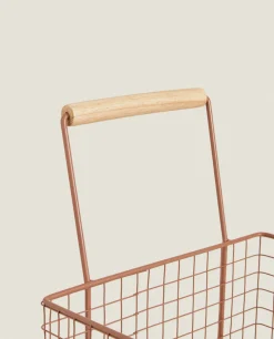 Storage*ZARA Home Metal Cart With Wheels Brown