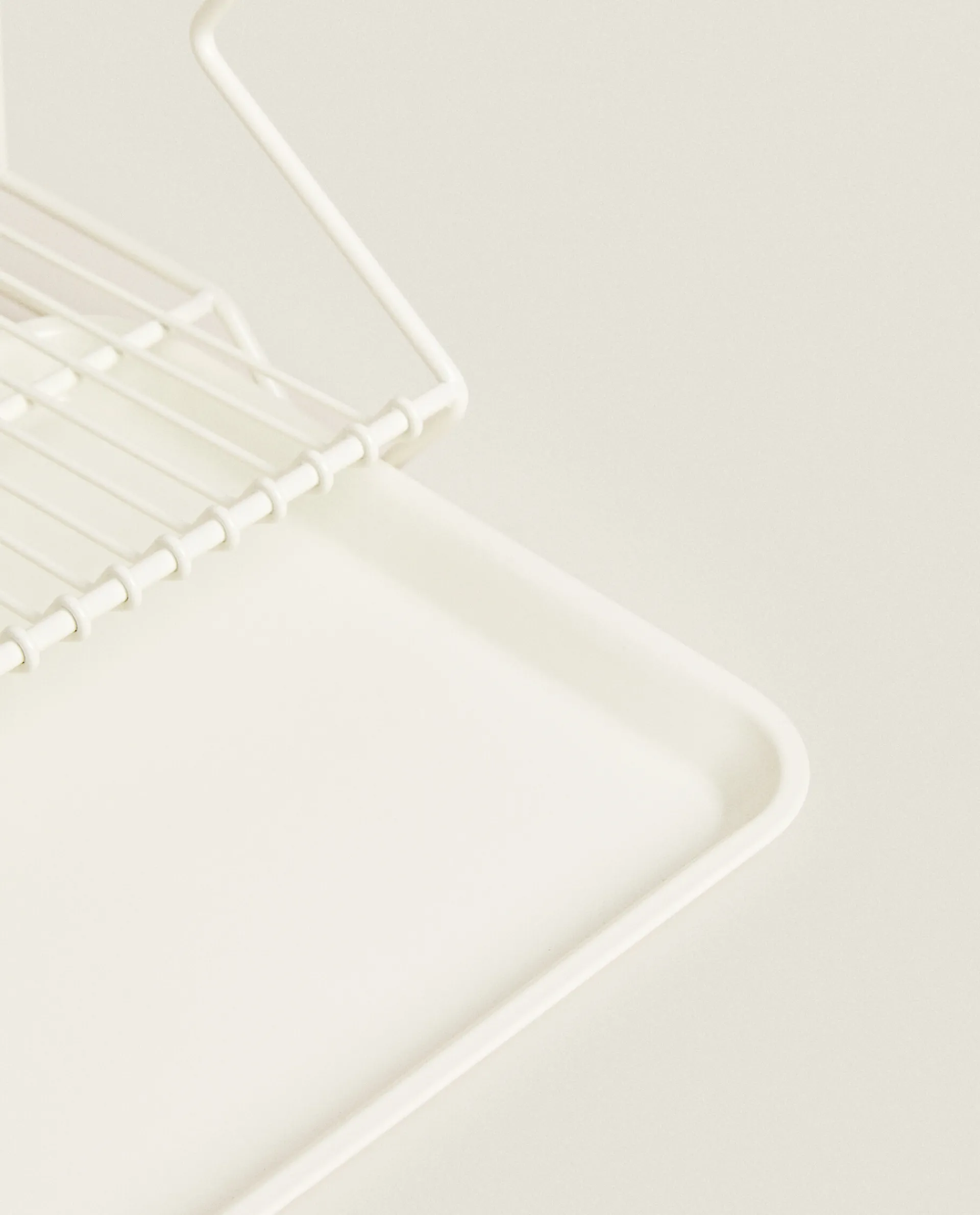 Cleaning*ZARA Home Metal Dish Rack With Tray Cream