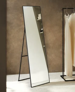 Mirrors*ZARA Home Metal Hanging Full Length Mirror Black