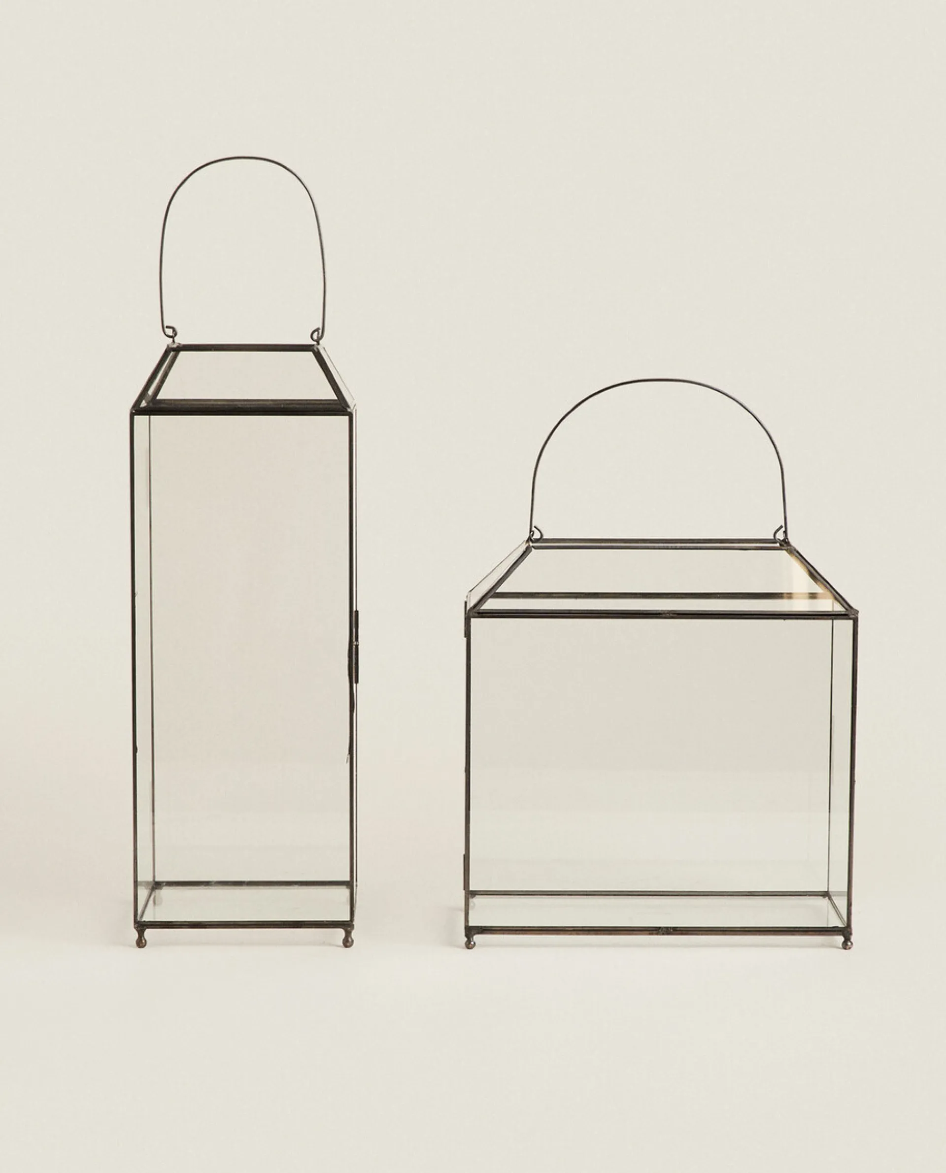 Candlesticks And Tealight Holders*ZARA Home Metal Lantern Black