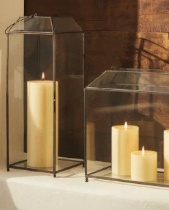 Candlesticks And Tealight Holders*ZARA Home Metal Lantern Black