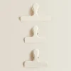 Storage*ZARA Home Metallic Clips (Set Of 3) Cream