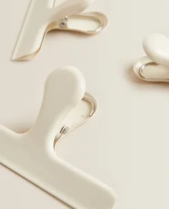 Storage*ZARA Home Metallic Clips (Set Of 3) Cream
