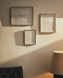 Frames And Canvases*ZARA Home Metallic Frame With Triple Mat Silver