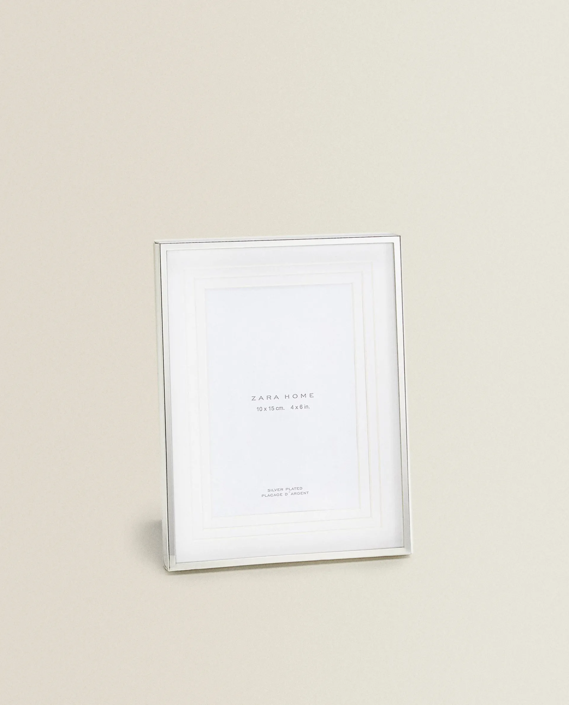 Frames And Canvases*ZARA Home Metallic Frame With Triple Mat Silver