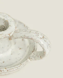 Candlesticks And Tealight Holders*ZARA Home Mini Clay Candlestick Grey