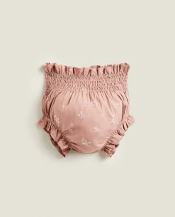 Clothing And Footwear*ZARA Home Mini Floral Print Bloomers Pink