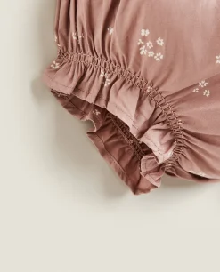 Clothing And Footwear*ZARA Home Mini Floral Print Bloomers Pink