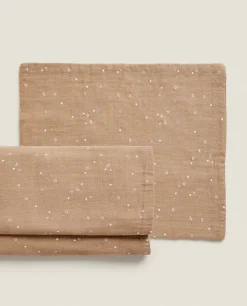 Crib Bedding*ZARA Home Moon And Star Duvet Cover Set Taupe