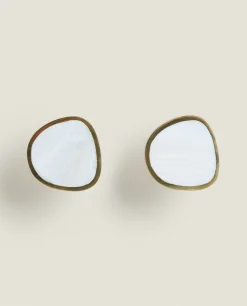 Door Knobs*ZARA Home Mother-Of-Pearl Effect Door Knob (Pack Of 2) White