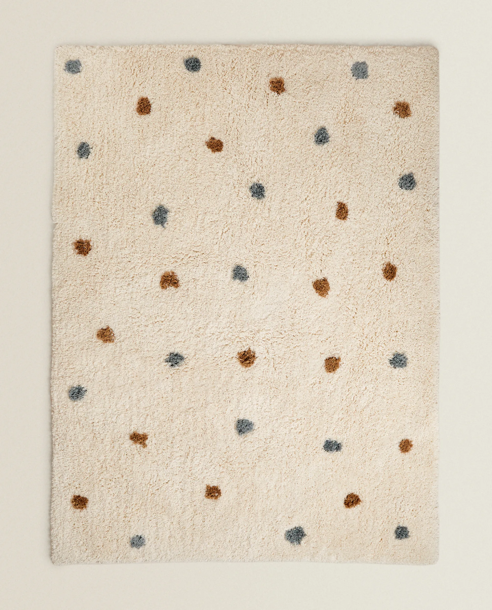 Rugs*ZARA Home Multicolored Dotted Rug Cream