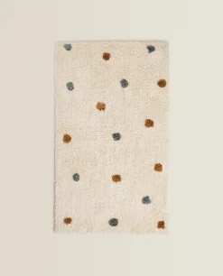 Rugs*ZARA Home Multicolored Dotted Rug Cream