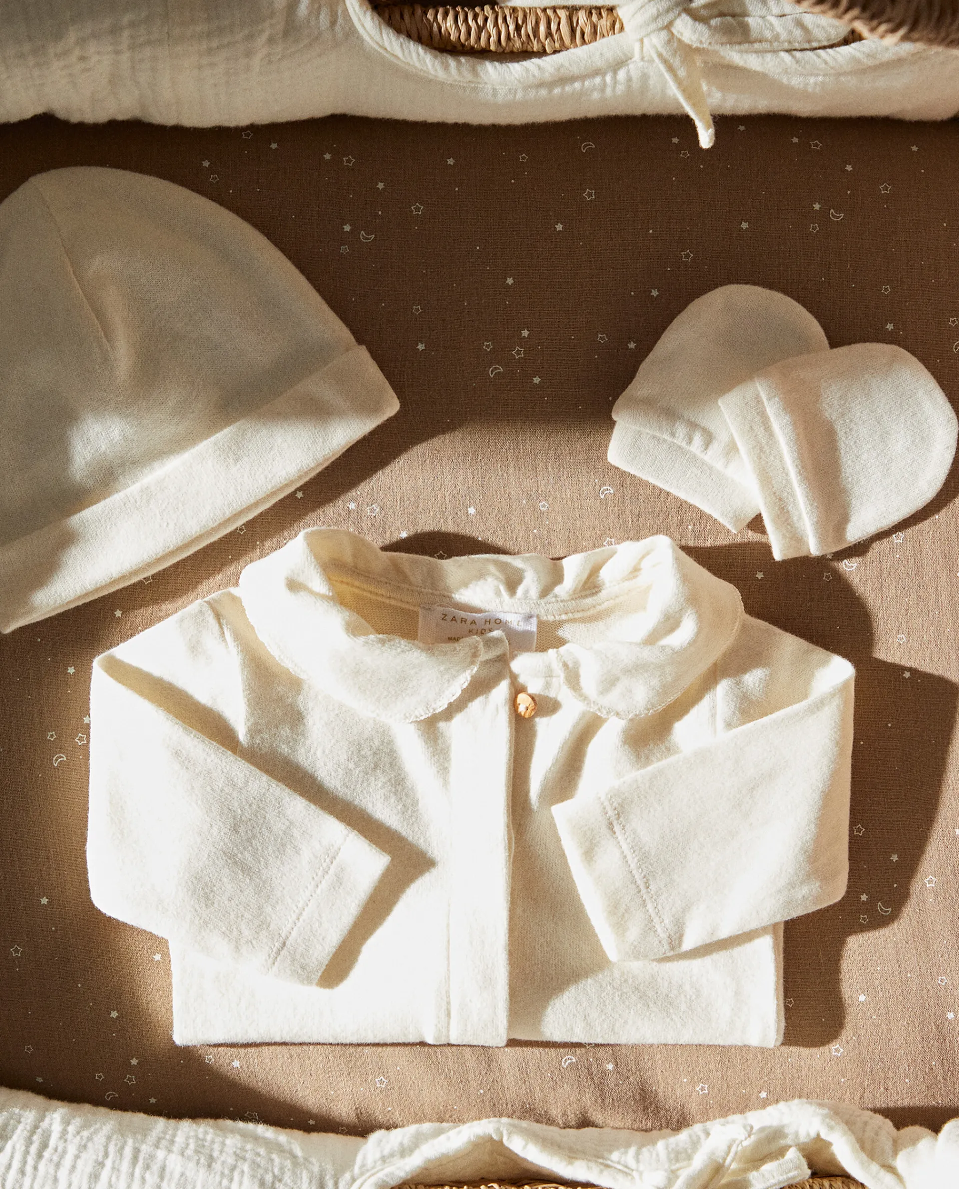 Clothing And Footwear*ZARA Home Newborn Set With Trim Cream