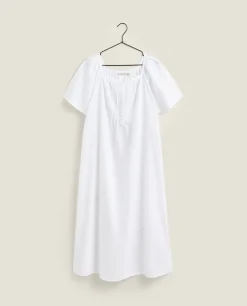 Nightdresses*ZARA Home Nightgown With Embroidered Butterflies White