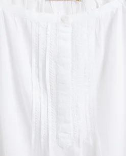 Nightdresses*ZARA Home Nightgown With Embroidered Butterflies White