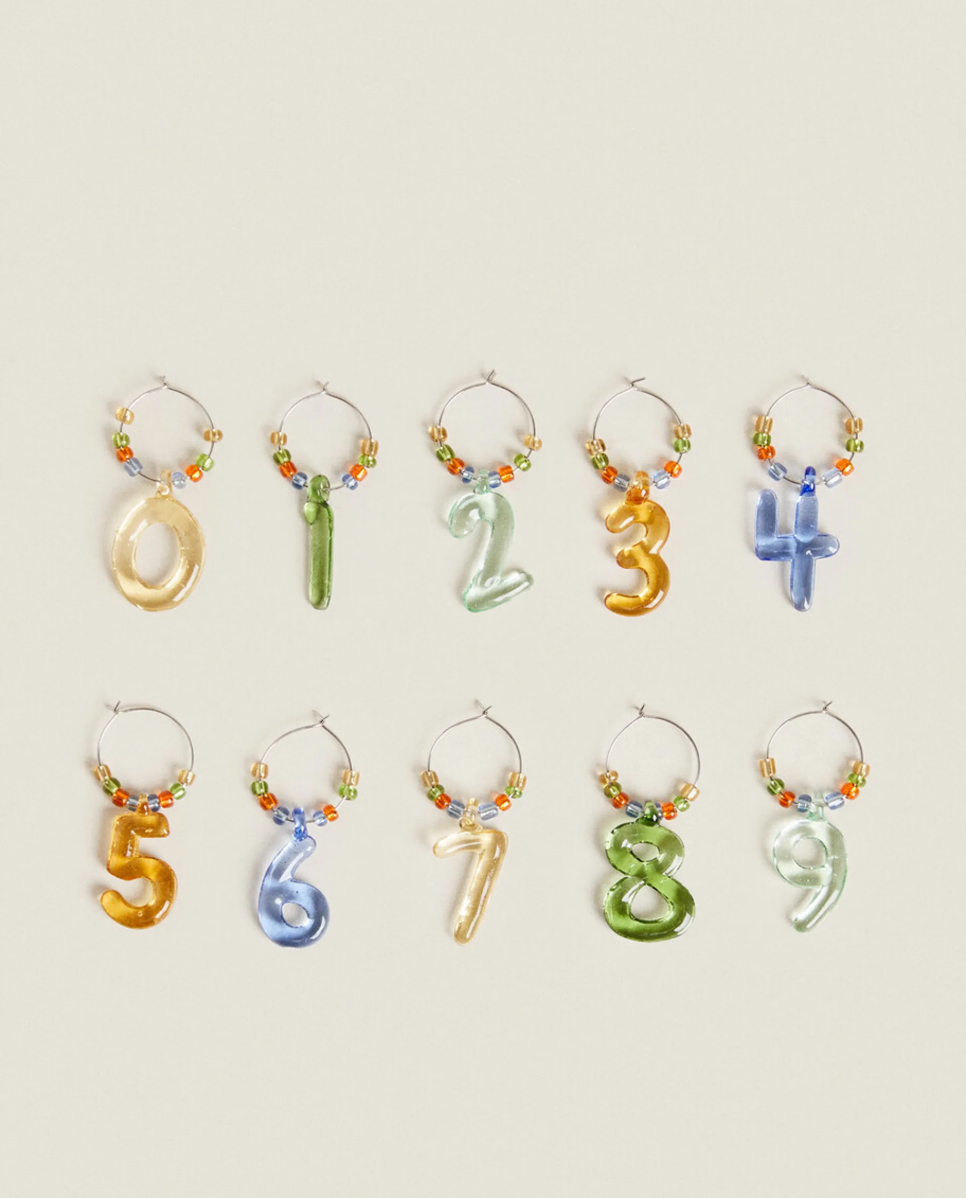 Borosilicate Glass*ZARA Home Number Glass Markers Green