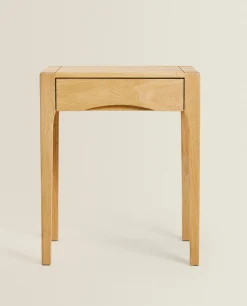 Bedside/Occasional Tables*ZARA Home Oak Bedside Table With Drawer Natural Colour