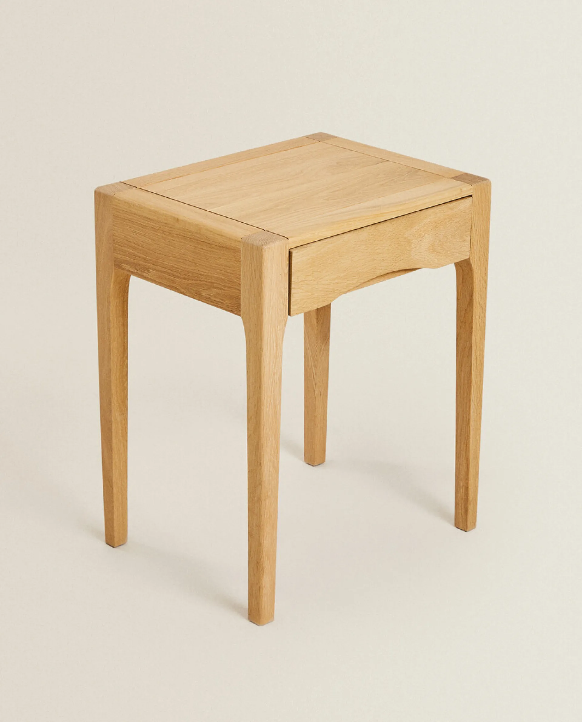 Bedside/Occasional Tables*ZARA Home Oak Bedside Table With Drawer Natural Colour