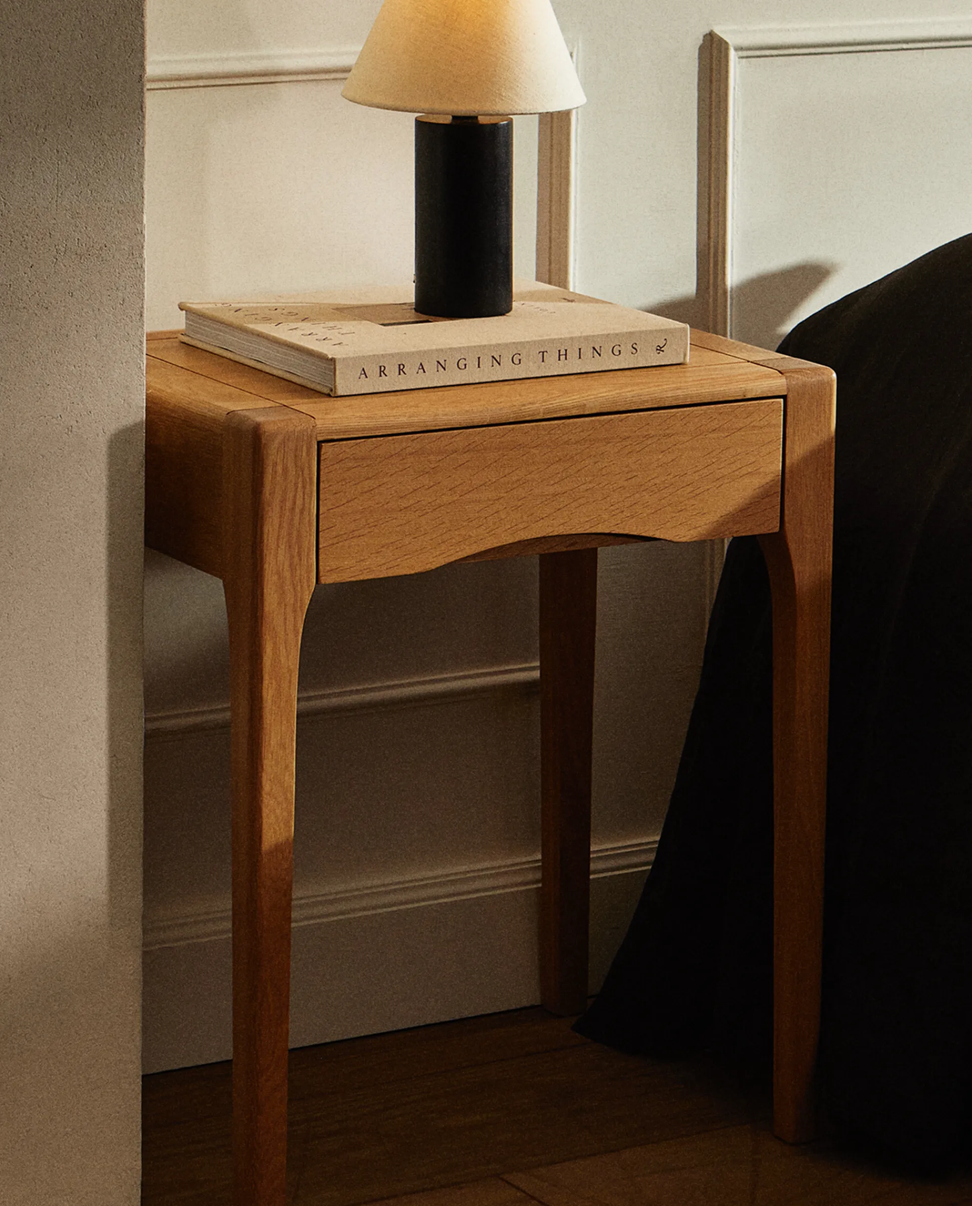 Bedside/Occasional Tables*ZARA Home Oak Bedside Table With Drawer Natural Colour