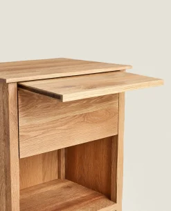 Bedside/Occasional Tables*ZARA Home Oak Wood Bedside Table Natural Colour