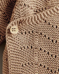 Clothing And Footwear*ZARA Home Openwork Cardigan Brown