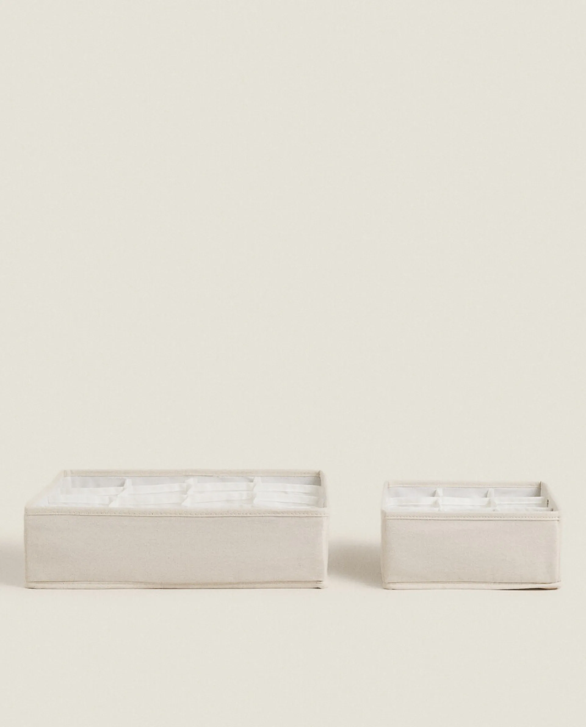 Storage*ZARA Home Organizer Basket With Compartments Cream