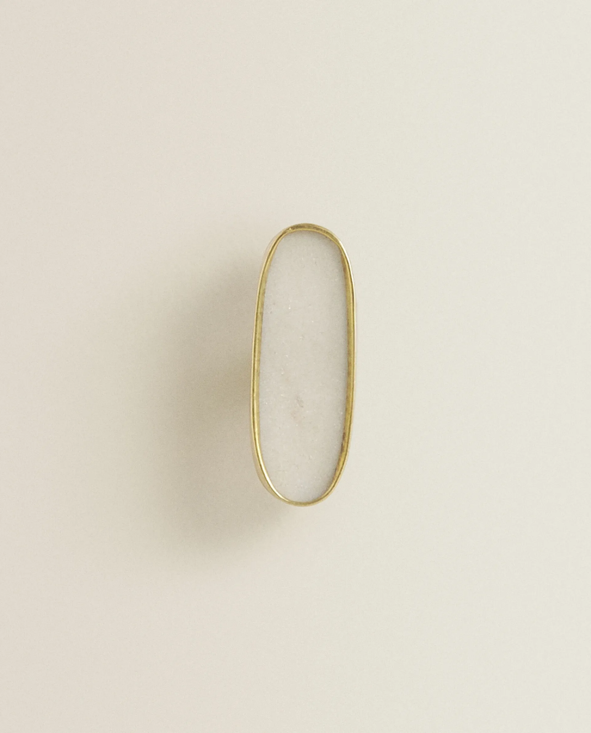 Door Knobs*ZARA Home Oval Marble Door Knob (Pack Of 2) Golden