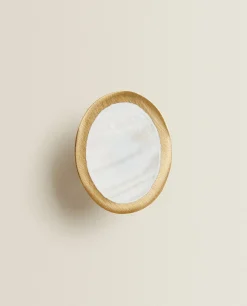 Door Knobs*ZARA Home Oval Mother-Of-Pearl Door Knob (Pack Of 2) Natural Colour