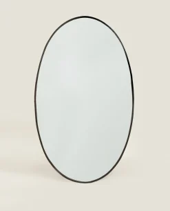 Mirrors*ZARA Home Oval Wall Mirror Black