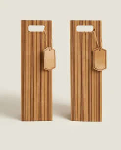 Wine & Cheese Collection*ZARA Home Pack Of Wine Gift Bags Brown