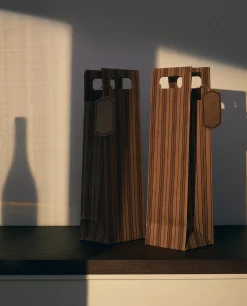 Wine & Cheese Collection*ZARA Home Pack Of Wine Gift Bags Brown