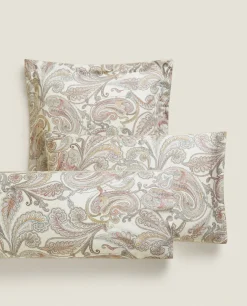 Pillowcases*ZARA Home Paisley Print Pillowcase Oyster White