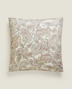 Pillowcases*ZARA Home Paisley Print Pillowcase Oyster White