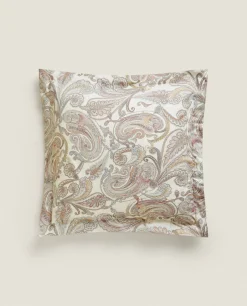 Pillowcases*ZARA Home Paisley Print Pillowcase Oyster White