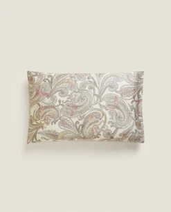 Pillowcases*ZARA Home Paisley Print Pillowcase Oyster White