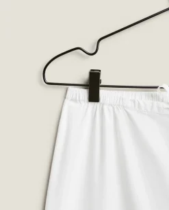 Pajamas*ZARA Home Pants With Lace Trim Hems White