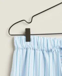 Pajamas*ZARA Home Pants With Thin Stripes Blue