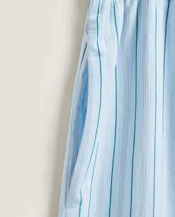 Pajamas*ZARA Home Pants With Thin Stripes Blue
