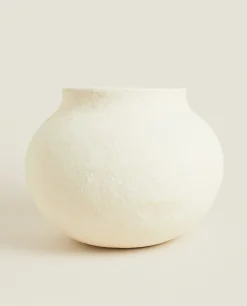 Vases*ZARA Home Papier-Mache Vase White
