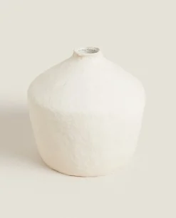 Vases*ZARA Home Papier-Mache Vase White