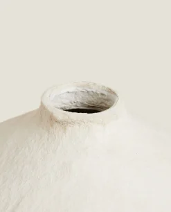 Vases*ZARA Home Papier-Mache Vase White