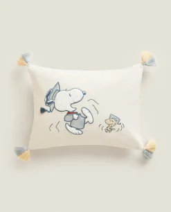 Throw Pillows*ZARA Home Peanuts™ Throw Pillow Cover With Tassels Multicolored