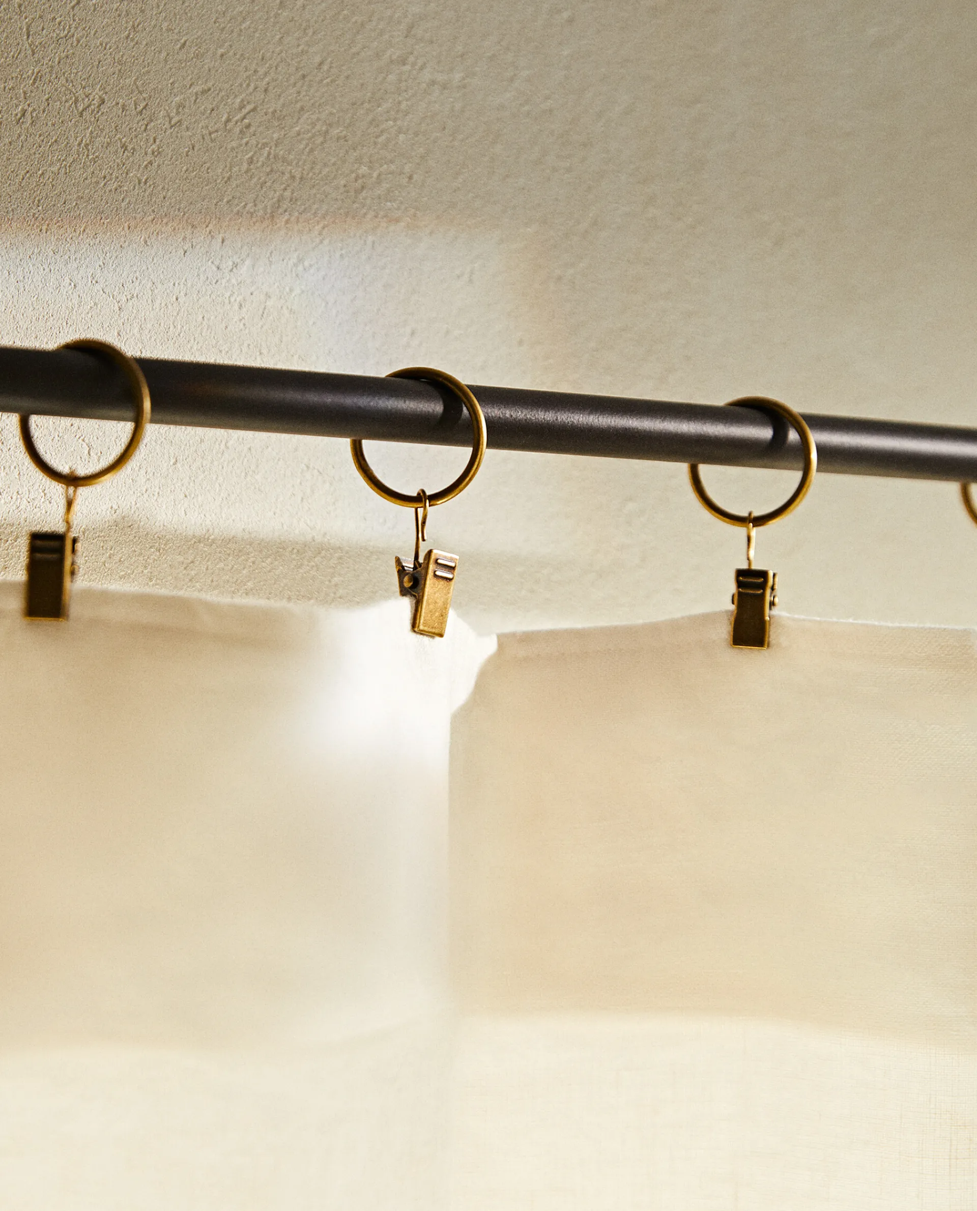 Curtains*ZARA Home Peg Curtain Rings (Pack Of 20) Golden