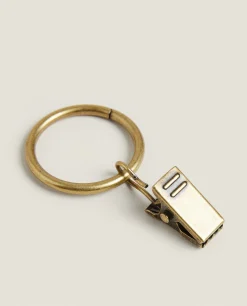 Curtains*ZARA Home Peg Curtain Rings (Pack Of 20) Golden